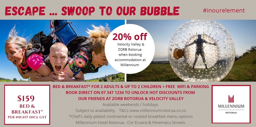 Millennium Hotel Rotorua - Escape Swoop to our bubble